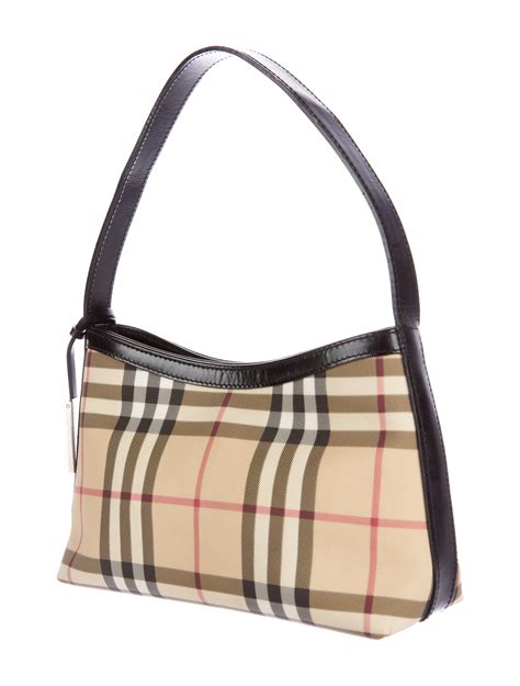 Burberry Large Check Shoulder Bag 